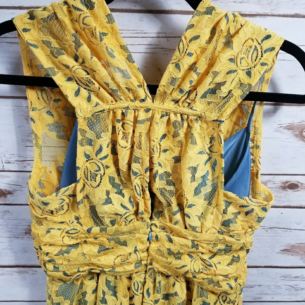 Tracy Reese yellow lace dress - Picture 6 of 7